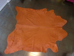 Kuhfell Teppich orange