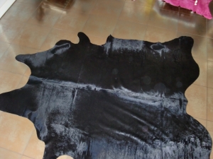 Black cow hide