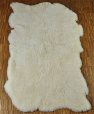 Tapis peau de mouton blanc